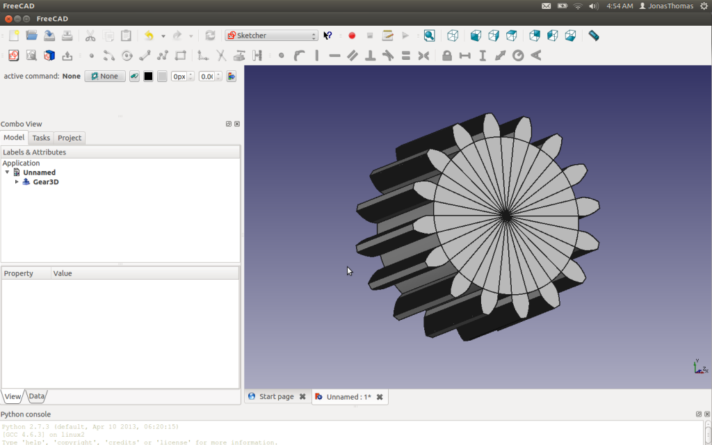 Figuring out how to generate a involute gear in Freecad The metal